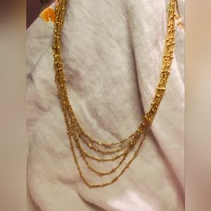 Vintage Avon SH Stamped Goldtone Delicate Bib Chain Style Necklace with …